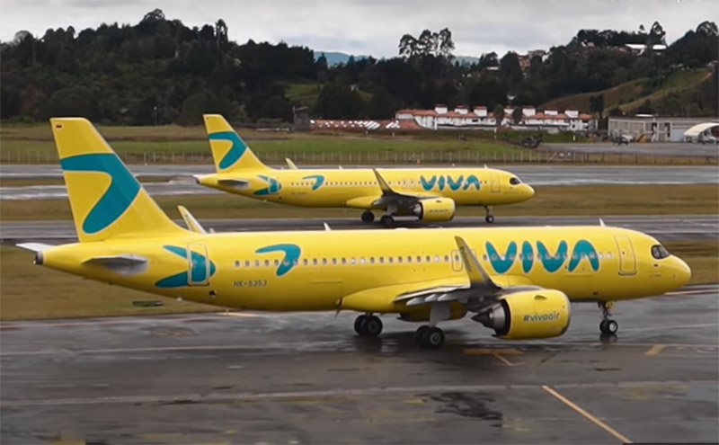 Aérea Viva Air suspendeu operações, incluindo voos para o Brasil (Foto: YouTube/Reprodução)