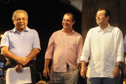 Amazonino Mendes, Omar Aziz e Eduardo Braga juntos, em 2012 (Foto: Divulgação)