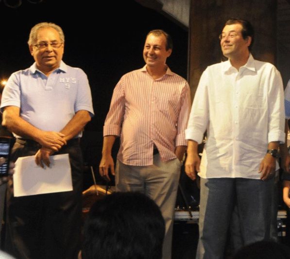 Amazonino Mendes, Omar Aziz e Eduardo Braga juntos, em 2012 (Foto: Divulgação)
