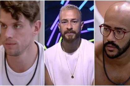 Cristian, Fred e Ricardo estão no BBB 23 (Fotos: Globoplay/Reprodução)