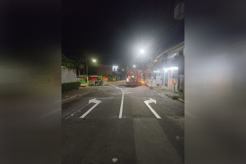 Sinalização indica sentido na Rua Barreirinha (Foto: IMMU/Divulgação)