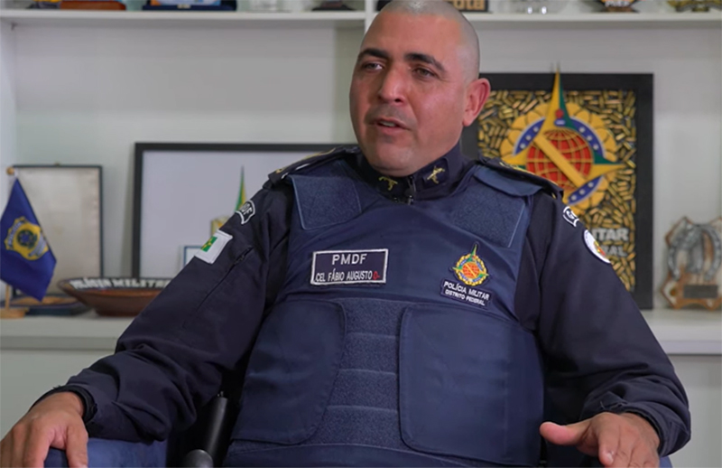 Coronel Fábio Augusto ganhou liberdade provisória (Foto: YouTube/Reprodução)