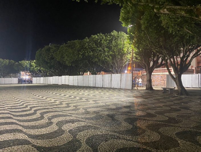 Largo de São Sebastião vai ficar isolado neste fim de semana (Foto: Murilo Rodrigues/ATUAL)