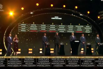 Sorteio definiu os grupos da Libertadores 2023 (Foto: Conmebol/YouTube/Reprodução)