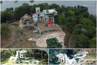Mansão onde morou o falecido governador Amazonino Mendes está à venda em Manaus (Fotos: Reproduções)