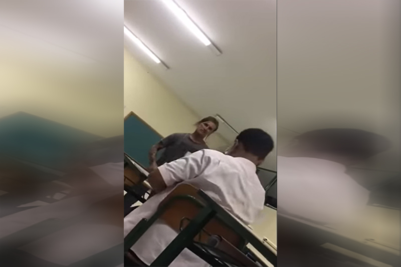 Imagem de professor foi divulgada nas redes sociais (Foto: Redes sociais/Reprodução)