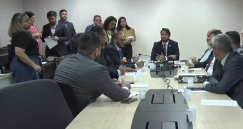 Reunião da CPI das Águas serviu para definir o rito das oitivas testemunhais (Foto: Reprodução/Facebook)