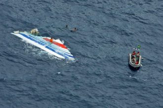 Destroços do Airbus da Air France: decisão judicial 14 anos depois (Foto: FAB/Divulgação)