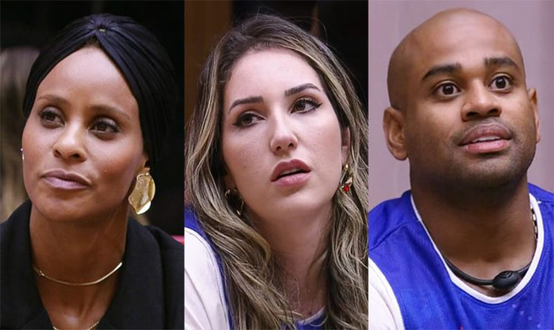 Paredão tem Aline Wirley, Amanda e Cezar Black (Foto: Globoplay/Reprodução)