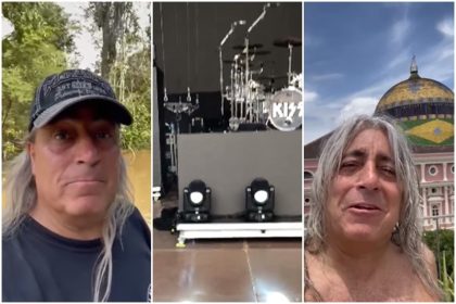 Mikkey Dee, do Scorpions mostra pontos turísticos; Gene Simmons mostrou palco do show (Fotos: Reprodução)