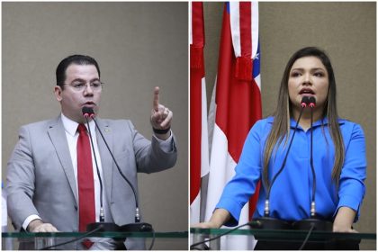 Wilker Barreto e Joana Darc trocaram acusações na sessão da Assembleia (Fotos: Danilo Mello/ALE)