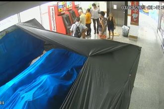 Golpistas atuavam em filas de caixas eletrônicos dentro de supermercados de Manaus (Foto: Divulgação)
