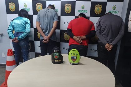 Suspeitos de rapto e roubo contra motorista de app em Manaus são presos (Foto: PC-AM/Divulgação)