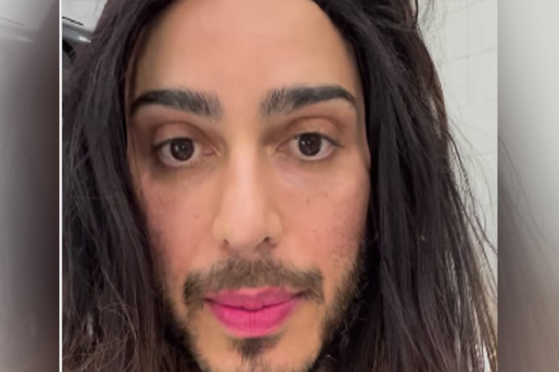 Médico Carlos Lino usou peruca e maquiagem em apoio a colega gay (Foto: Instagram/Reprodução)