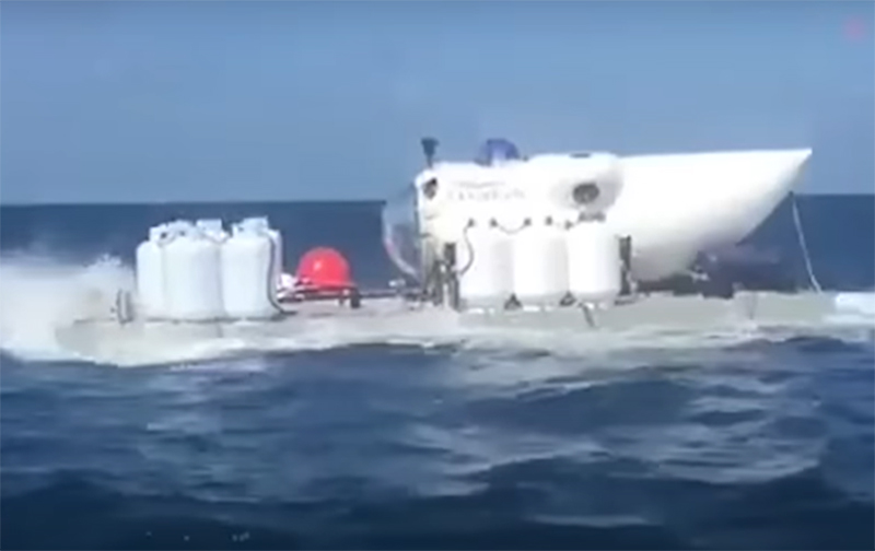 Submarino da OceanGate: veículo foi destruído e passageiros morreram, diz empresa (Foto: YouTube/Reprodução)