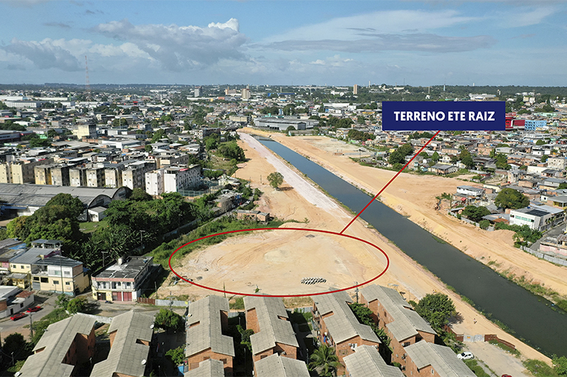 Terreno está liberado para construção de estação d esgoto (Foto: Tiago Corrêa/UGPE)