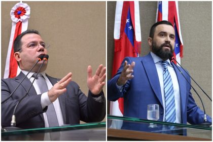 Deputados Wilker Barreto e George Lins trocaram insultos (Fotos: Leandro Castro e Wilkinson Cardoso/Divulgação)
