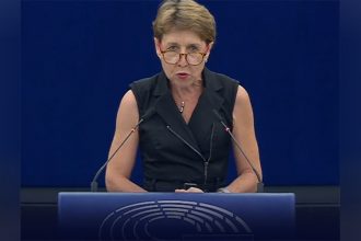 A francesa Anne Sander foi contra o projeto da UE (Foto: YouTube/Reprodução)