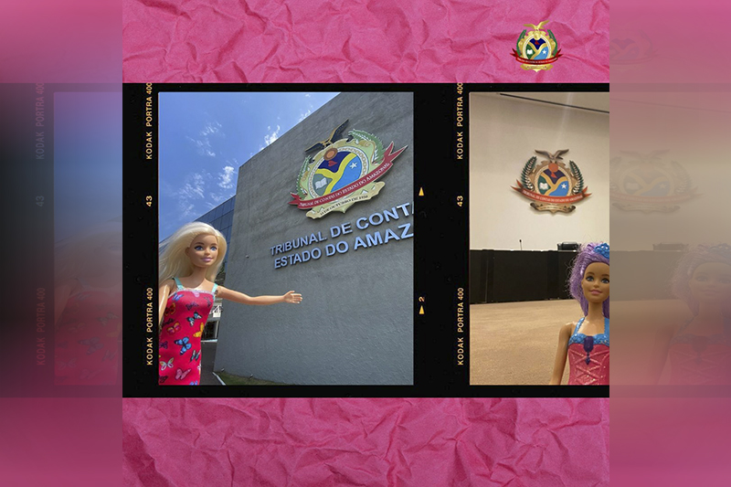 Barbie divulga TCE nas redes sociais do Tribunal de Contas (Foto: TCE-AM/Divulgação)