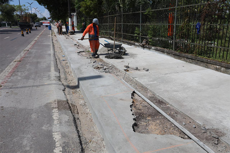 Custo do reparo de ciclovia será cobrado de dono de casa de show (Foto: Seminf/Divulgação)