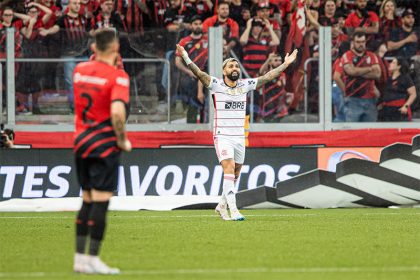 Gabigol marcou o com da vitória do Flamengo na Copa do Brasil (Foto: Vinicius Do Prado/Agencia F8/Folhapress)