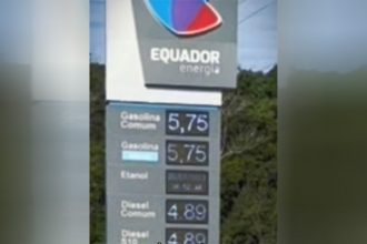 Posto da bandeira Equador com preço menor em Manacapuru do que o cobrado em Manaus foi mostrado por vereador (Foto: Instagram/Reprodução)