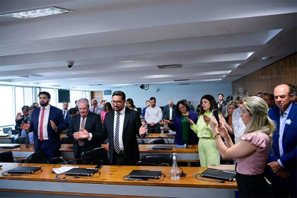 Parlamentares evangélicos no Senado: fake news sobre bancada (Foto: Pedro França/Agência Senado)