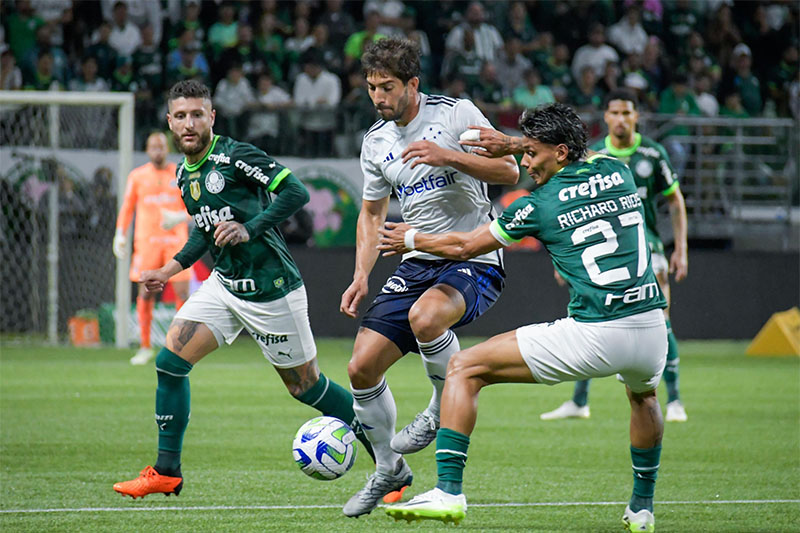 Palmeiras conseguiu gol no final de venceu o Cruzeiro (Foto: Álvaro Jr./Futura Press/Folhapress)