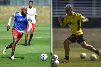 Gerson e Varela se desentenderam no treino e trocaram socos (Foto: Marcelo Cortes/Flamengo)