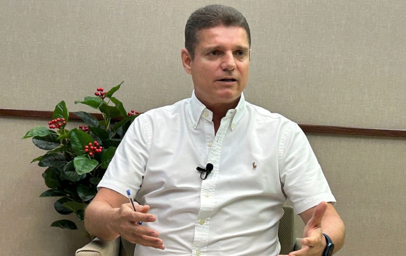 Marcos Rotta em entrevisa ao programa O A da Questão (Foto: Murilo Rodrigues/AM ATUAL)