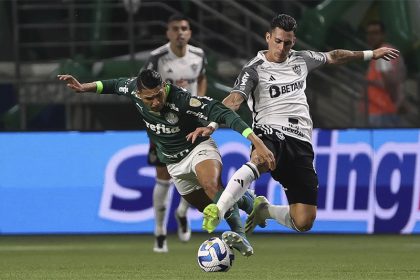Rony em lance de jogo do Palmeiras e Atlético-MG: empate e classificação (Foto: Cesar Greco/Palmeiras/by Canon)