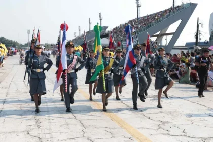 Último desfile cívico estudantil, em 2022, teve presença somente de escolares militares (Foto: Djalma Júnior/Secom)