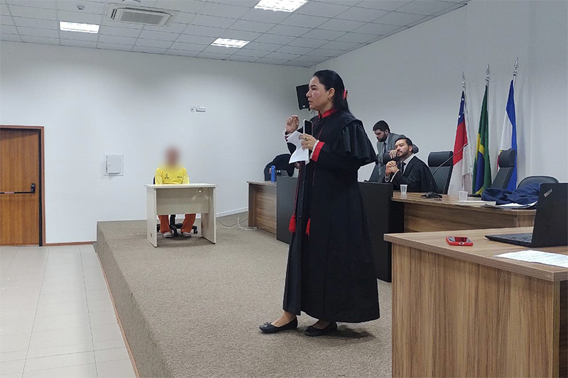 Réu ficou calado durante o julgamento por estupro e assassinato (Foto: TJAM/Divulgação)