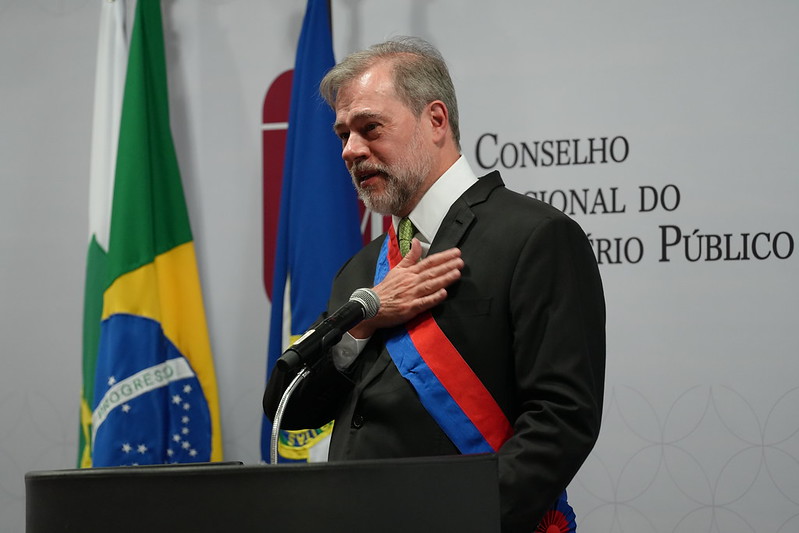 Dias Tofolli falou dos perigos à democracia em solenidade no Conselho Nacional do Ministério Público (Foto: Sérgio Almeida/CNMP)