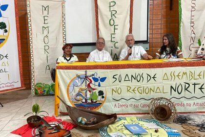 Dom Leonardo Steiner fala em evento com bispos em Manaus: ganância na Amazônia (Foto: Marcelo Moreira/AM ATUAL)