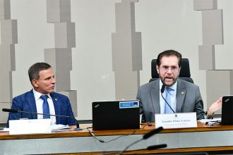 Márcio Bittar (relator) e Plínio Valério (presidente da CPI das ONGs): convocação para depoimentos (Foto: Geraldo Magela/Agência Senado)