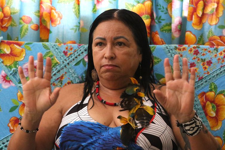 Marize Guarani diz que o 7 de setembro para os indígenas é a consolidação de um processo de exclusão, silenciamento e genocídio (Foto Tânia Rêgo Agência Brasil)