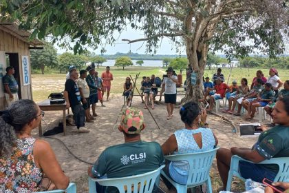 Indígenas Mura se reuniram para iniciar construção de protocolo de consulta (Foto: Aspac/Divulgação)