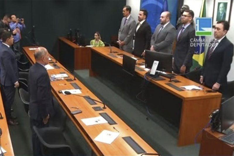 Cerimônia rápida na Câmara instalou a Frente Parlamentar BR-319 (Imagem: TV Câmara/YouTube/Reprodução)