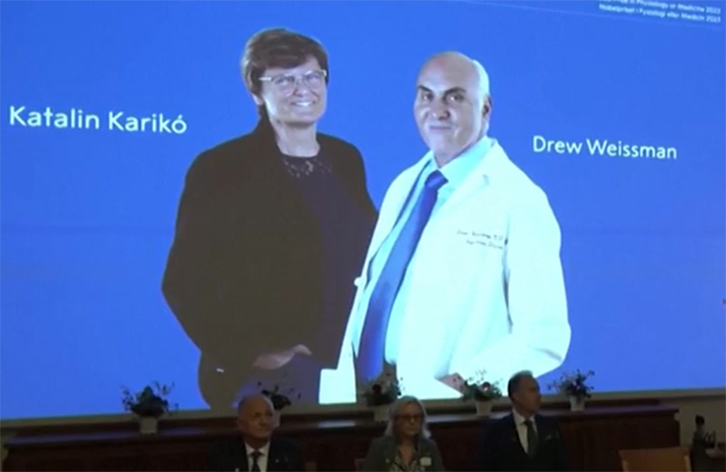 Katalin Karikó e Drew Weissman ganharam o Prêmio Nobel de Medicina (Foto: YouTube/Reprodução)