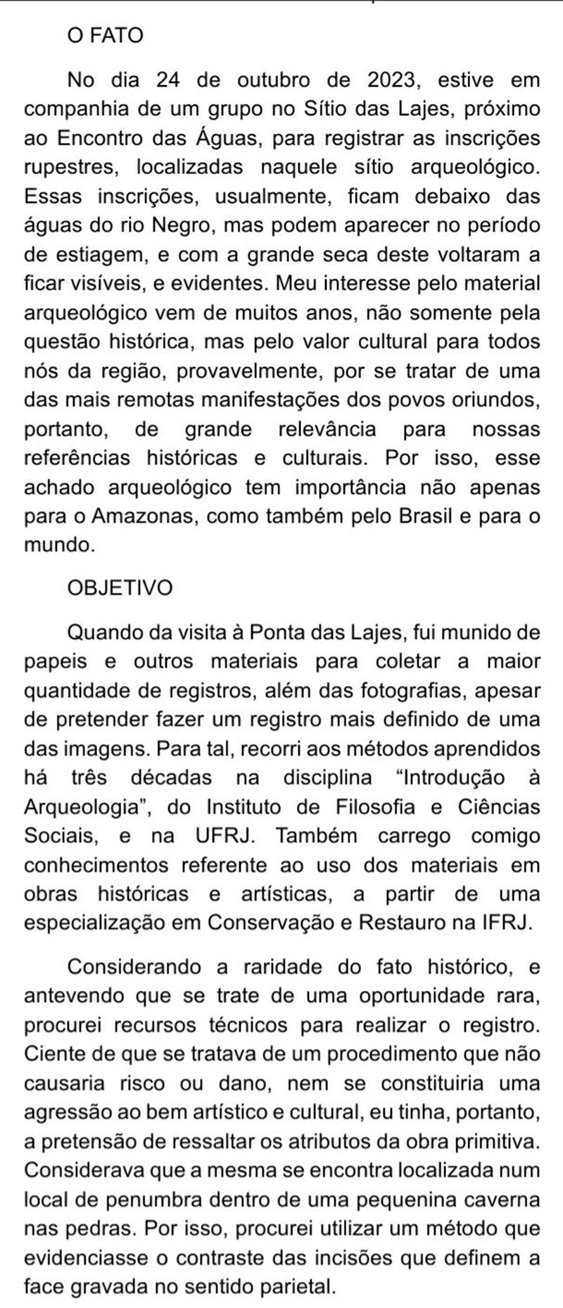 Nota de Otoni Mesquita sobre gravuras arqueológicas