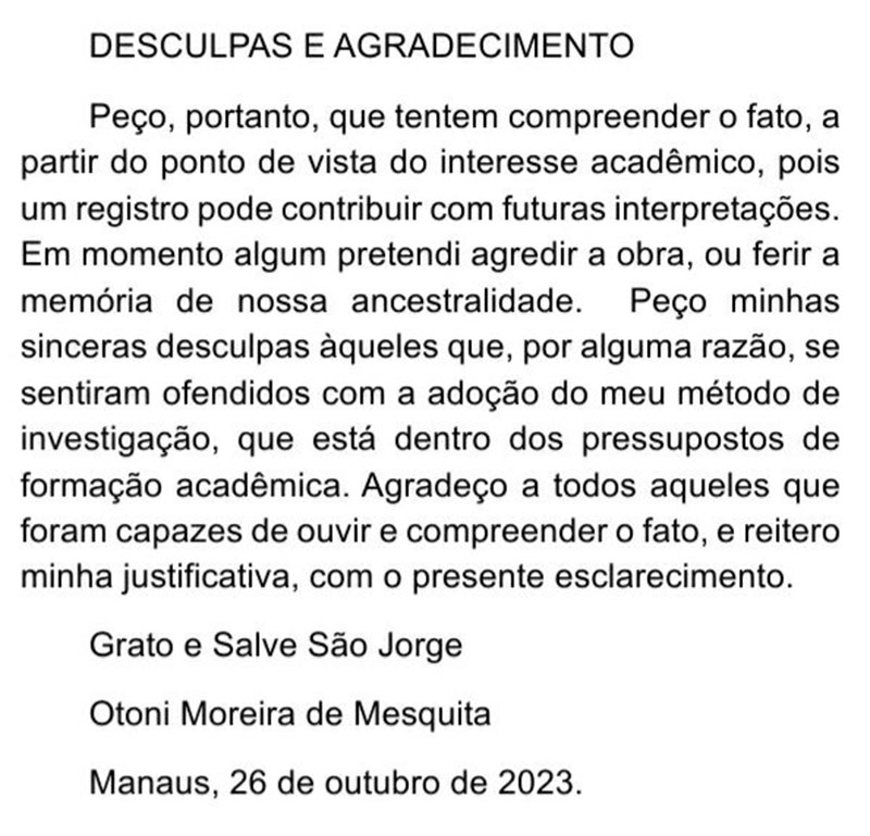 Nota de Otoni Mesquita sobre gravuras arqueológicas