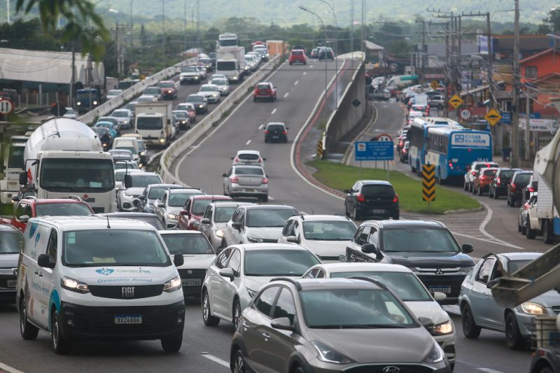 Viaduto de Santa Catarina, estado com maior média de veículo por habitante (Foto: Secom/SC