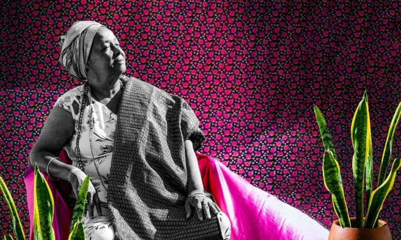 Mãe Bernardete foi assassinada em agosto deste ano (Arte sobre foto: Walison Braga/Conaq)