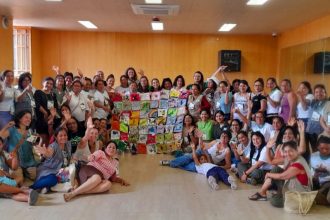 Mais de 200 lideranças socioambientais celebraram o manifesto em favor das mulheres que protegem a Amazônia (Foto: Divulgação/Juan Llacsa)