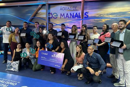 Vencedores do Prêmio Águas de Manaus de Jornalismo Ambiental (Foto: Valmir Lima/AM ATUAL)