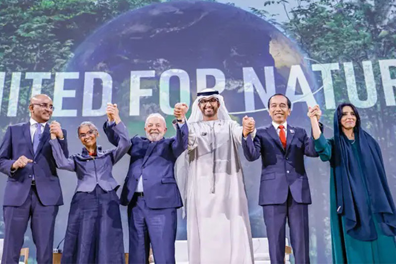 Lula e a ministra Marina Silva (Meio Ambiente) na COP28: críticas a países ricos (Foto: Ricardo Stuckert/PR)