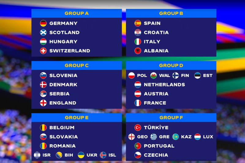 Conheça os grupos da Euro 2024; doze equipes ainda buscam vaga