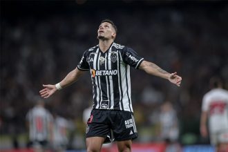 Paulinho marcou o gol da vitória do Galo sobre o São Paulo (Foto: Pedro Souza/CAM)