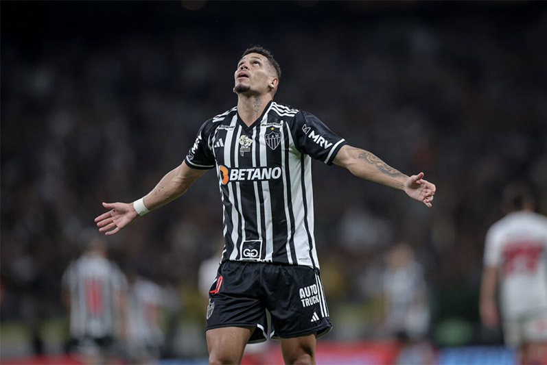 Paulinho marcou o gol da vitória do Galo sobre o São Paulo (Foto: Pedro Souza/CAM)